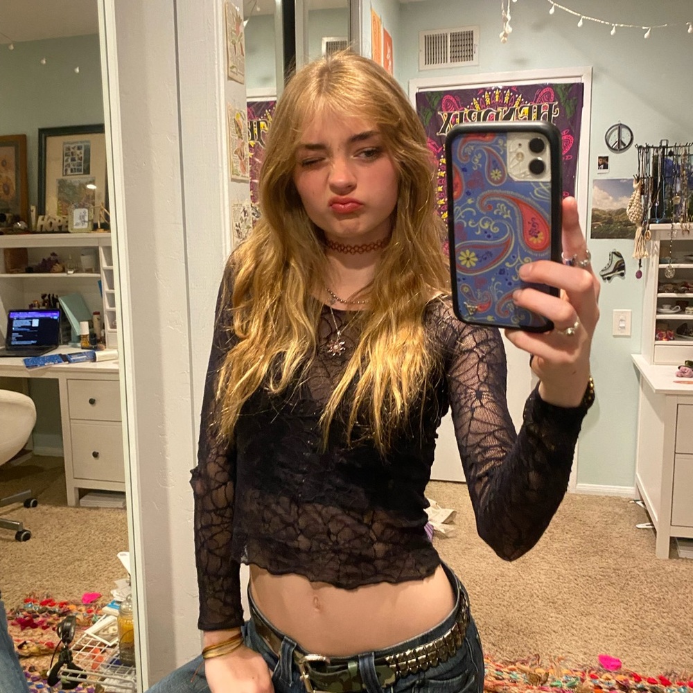 Black Spiderweb top